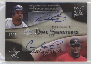 2007 Upper Deck Exquisite Rookie Signatures - Dual Signatures #EDS-FL - Prince Fielder, Carlos Lee /35