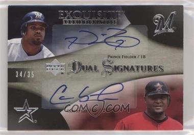 2007 Upper Deck Exquisite Rookie Signatures - Dual Signatures #EDS-FL - Prince Fielder, Carlos Lee /35