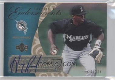 2007 Upper Deck Exquisite Rookie Signatures - Exquisite Endorsements - Gold #EE-HR - Hanley Ramirez /15