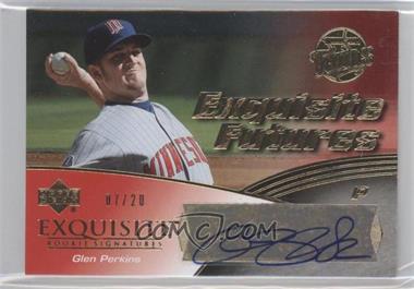 2007 Upper Deck Exquisite Rookie Signatures - Exquisite Futures - Gold #EF-GP - Glen Perkins /20