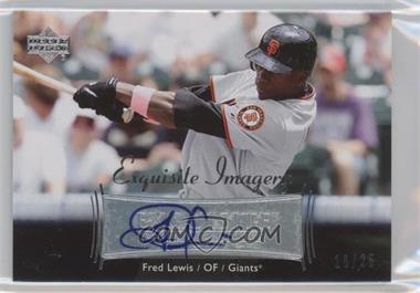 2007 Upper Deck Exquisite Rookie Signatures - Exquisite Imagery #EI-FL - Fred Lewis /25