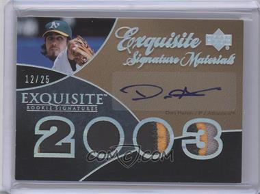 2007 Upper Deck Exquisite Rookie Signatures - Exquisite Signature Materials - Silver Spectrum Patch #ESM-DH - Dan Haren /25