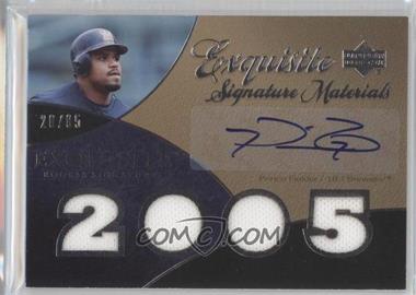 2007 Upper Deck Exquisite Rookie Signatures - Exquisite Signature Materials #ESM-PF - Prince Fielder /85