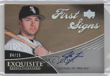 2007 Upper Deck Exquisite Rookie Signatures - First Signs - Silver Spectrum #FS-JF - Josh Fields /15