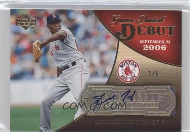 2007 Upper Deck Exquisite Rookie Signatures - Game Dated Debut - Gold #GDD-DH - Devern Hansack /5