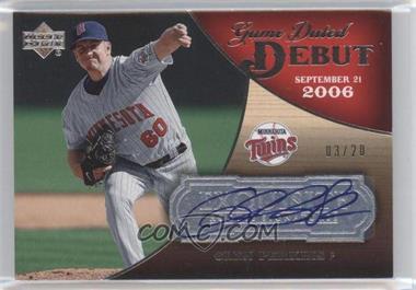 2007 Upper Deck Exquisite Rookie Signatures - Game Dated Debut #GDD-GP - Glen Perkins /20