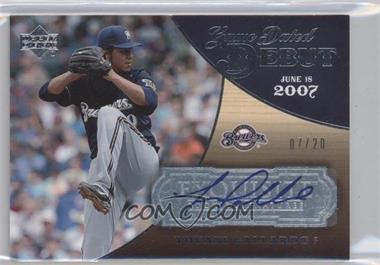 2007 Upper Deck Exquisite Rookie Signatures - Game Dated Debut #GDD-YG - Yovani Gallardo /20