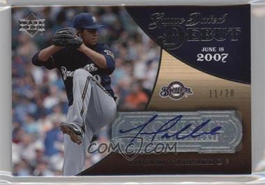 2007 Upper Deck Exquisite Rookie Signatures - Game Dated Debut #GDD-YG - Yovani Gallardo /20