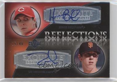 2007 Upper Deck Exquisite Rookie Signatures - Reflections #REF-HT - Tim Lincecum, Homer Bailey /40