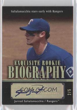 2007 Upper Deck Exquisite Rookie Signatures - Rookie Biography - Gold Spectrum #ERB-JS - Jarrod Saltalamacchia /5