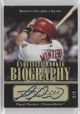 2007 Upper Deck Exquisite Rookie Signatures - Rookie Biography - Gold Spectrum #ERB-MM - Miguel Montero /5