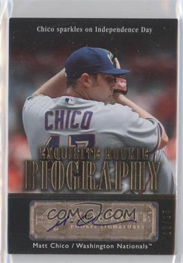 2007 Upper Deck Exquisite Rookie Signatures - Rookie Biography - Gold #ERB-MC - Matt Chico /15