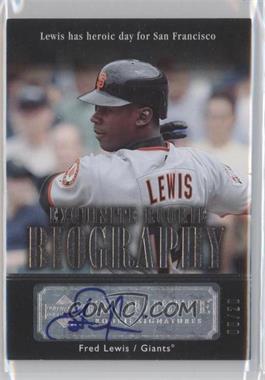 2007 Upper Deck Exquisite Rookie Signatures - Rookie Biography #ERB-FL - Fred Lewis /20