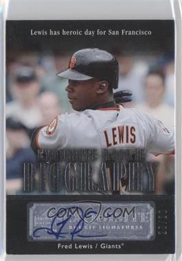 2007 Upper Deck Exquisite Rookie Signatures - Rookie Biography #ERB-FL - Fred Lewis /20