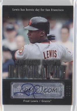 2007 Upper Deck Exquisite Rookie Signatures - Rookie Biography #ERB-FL - Fred Lewis /20