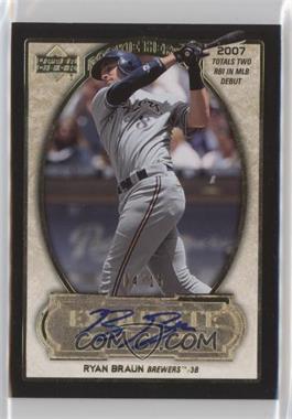 2007 Upper Deck Exquisite Rookie Signatures - Rookie Heroes - Autographs Gold #RH-RB1 - Ryan Braun /15 [Noted]