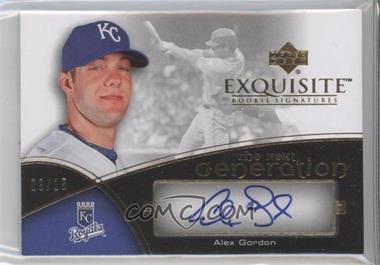2007 Upper Deck Exquisite Rookie Signatures - The Next Generation - Gold #TNG-AG - Alex Gordon /15