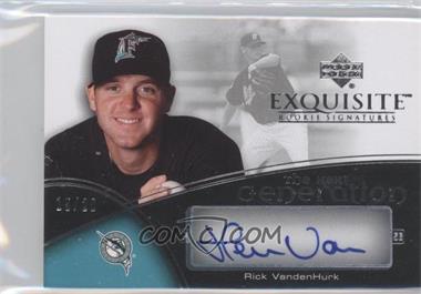 2007 Upper Deck Exquisite Rookie Signatures - The Next Generation #TNG-RV - Rick Vandenhurk /20