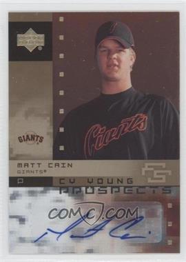 2007 Upper Deck Future Stars - Cy Young Prospects - Autographs #CY-MC - Matt Cain