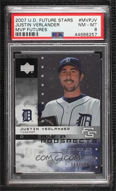 2007 Upper Deck Future Stars - MVP Prospects #MVP-JV - Justin Verlander /500 [PSA 8 NM‑MT]