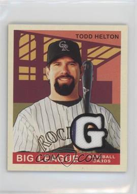 2007 Upper Deck Goudey - [Base] - Memorabilia #93 - Todd Helton