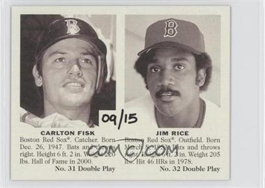 2007 Upper Deck Goudey - Double Play #31/32 - Carlton Fisk, Jim Rice /15