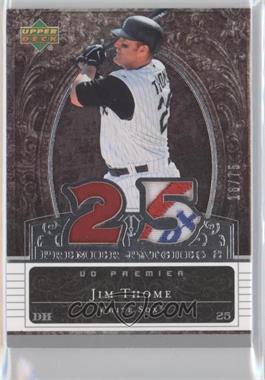 2007 Upper Deck Premier - Premier Patches 2 #PP2-JT.1 - Jim Thome (Number) /75