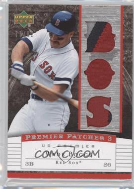 2007 Upper Deck Premier - Premier Patches 3 #PP3-WB - Wade Boggs (BOS) /82