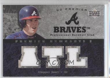 2007 Upper Deck Premier - Premier Remnants 3 - City Name #PR3-CJ - Chipper Jones /75