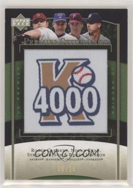 2007 Upper Deck Premier - Premier Stitchings - Gold #PS-94 - Roger Clemens, Nolan Ryan, Steve Carlton, Randy Johnson /10