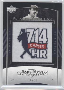 2007 Upper Deck Premier - Premier Stitchings #PS-2 - Babe Ruth /50