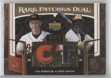 2007 Upper Deck Premier - Rare Patches Dual - Gold #RP2-RG - Cal Ripken Jr., Tony Gwynn /25
