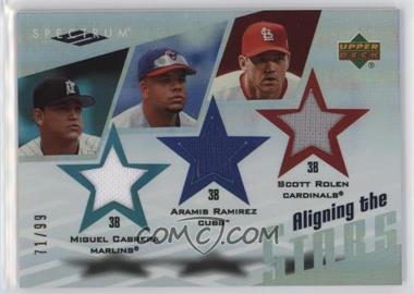 2007 Upper Deck Spectrum - Aligning the Stars #AS-CRR - Miguel Cabrera, Aramis Ramirez, Scott Rolen /99