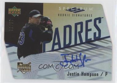 2007 Upper Deck Spectrum - [Base] - Gold Die-Cut #131 - Rookie Signatures - Justin Hampson /50