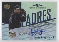 Rookie Signatures - Justin Hampson