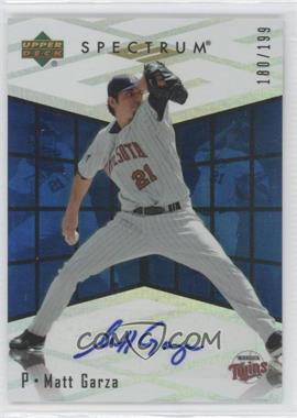 2007 Upper Deck Spectrum - Rookie Retrospectrum - Signatures #RR-MG - Matt Garza /199