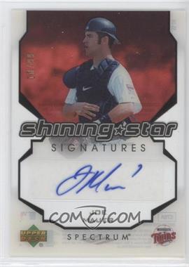 2007 Upper Deck Spectrum - Shining Star Signatures #SS-JM - Joe Mauer /99