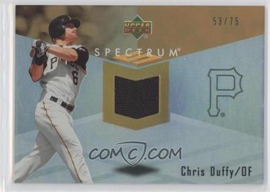 2007 Upper Deck Spectrum - Swatches - Gold #SSW-CD - Chris Duffy /75