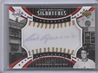 2007 Upper Deck Sweet Spot Classic - Legendary Autograph - Gold Stitch Blue Ink #SPS-LA - Luis Aparicio /50