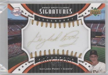 2007 Upper Deck Sweet Spot Classic - Legendary Autograph - Gold Stitch Gold Ink #SPS-GP - Gaylord Perry /99