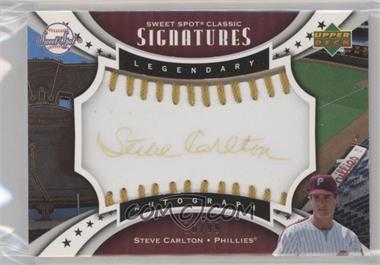 2007 Upper Deck Sweet Spot Classic - Legendary Autograph - Gold Stitch Gold Ink #SPS-SC - Steve Carlton /99