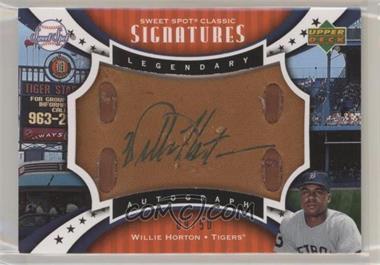 2007 Upper Deck Sweet Spot Classic - Legendary Autograph - Leather Blue Ink #SPS-WH - Willie Horton /50