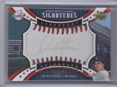 2007 Upper Deck Sweet Spot Classic - Legendary Autograph - Red Stitch Black Ink #SPS-EV - Dwight Evans /175