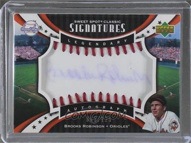 2007 Upper Deck Sweet Spot Classic - Legendary Autograph - Red Stitch Blue Ink #SPS-BR - Brooks Robinson /125