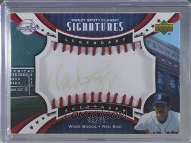 2007 Upper Deck Sweet Spot Classic - Legendary Autograph - Red Stitch Gold Ink #SPS-WB - Wade Boggs /75