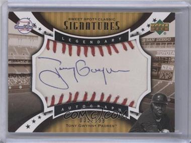 2007 Upper Deck Sweet Spot Classic - Legendary Autograph - Sepia Blue Ink #SPV-TG - Tony Gwynn /199