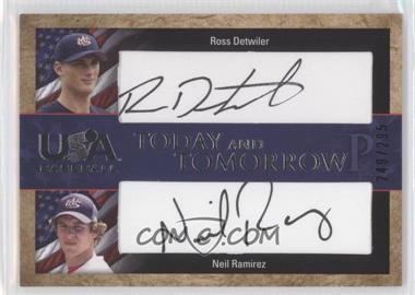 2007 Upper Deck USA Baseball National Teams - Today and Tomorrow Dual Autographs - Black Ink #TT-3 - Ross Detwiler, Neil Ramirez /295