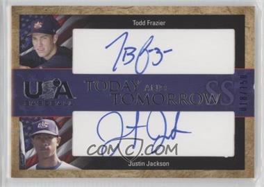 2007 Upper Deck USA Baseball National Teams - Today and Tomorrow Dual Autographs - Blue Ink #TT-8 - Todd Frazier, Justin Jackson /150