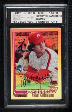 2007 eTopps eCon 5 National Convention - National Convention [Base] - Blue #133T - Ryne Sandberg /25 [Uncirculated]
