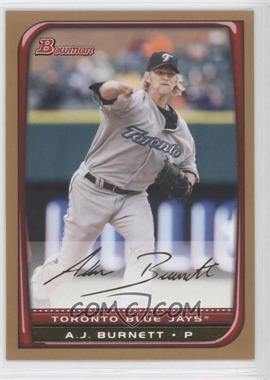 2008 Bowman - [Base] - Gold #22 - A.J. Burnett